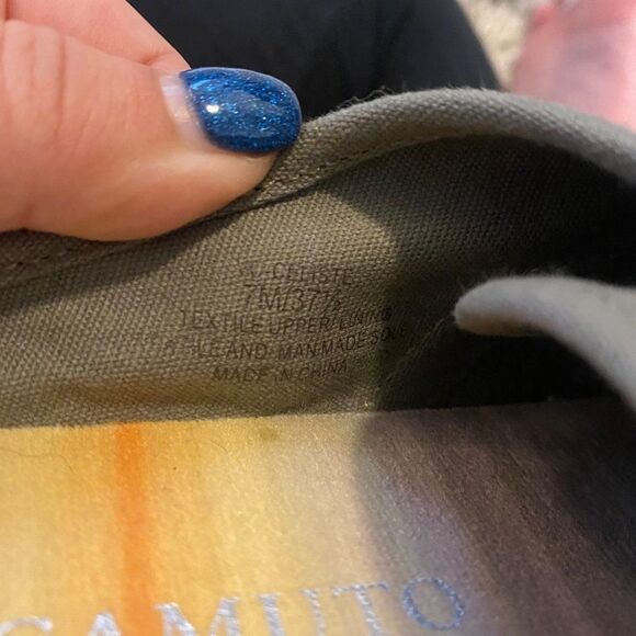 VInce Camuto Celiste green washable canvas slip on backless aced up mule size 7 - Picture 10 of 10